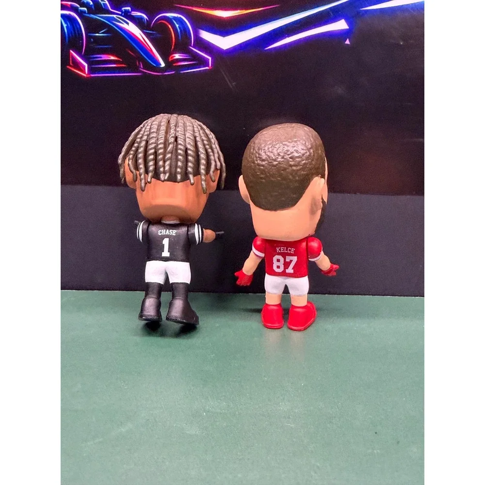 NFL Ja'Marr Chase Travis Kelce Action Figure Set Bengals Chiefs Football Toy